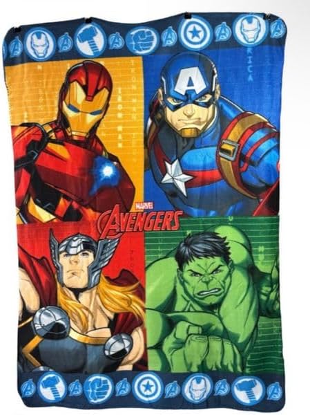 Kids Character Fleece Blanket – Soft & Cozy Throw for Boys & Girls – Features Favorite Characters – Lightweight, Warm, and Durable (Blue)