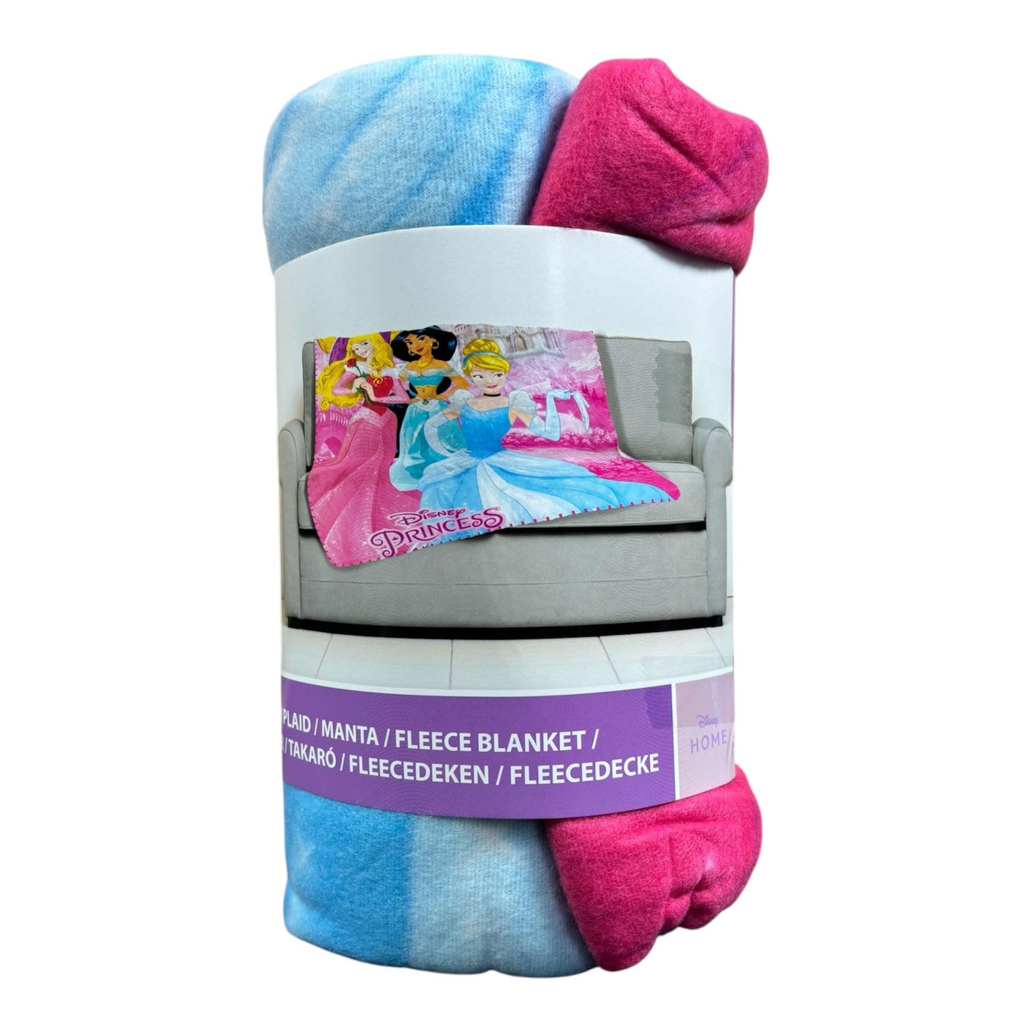 Disney Princess Fleece Blanket – Soft & Cozy Throw for Boys & Girls – Features Favorite Characters – Lightweight, Warm, and Durable (PR)