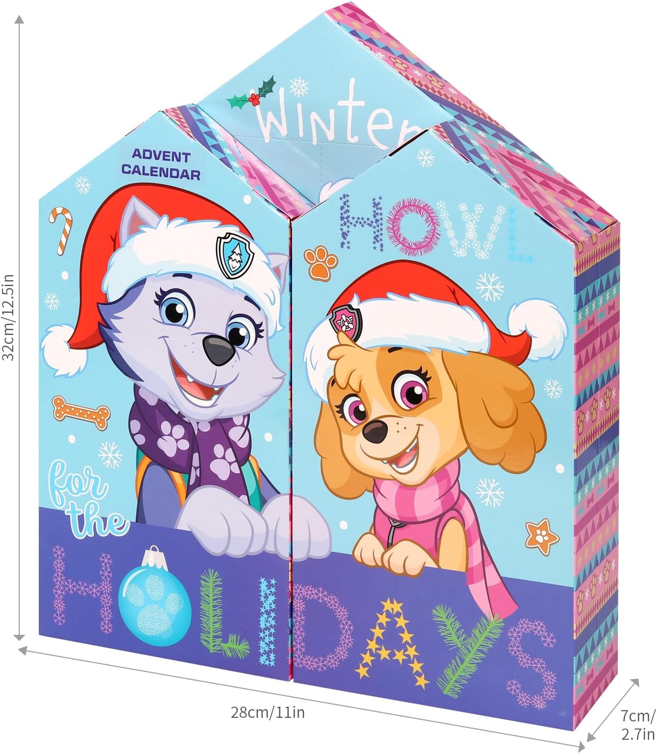 Girls Paw Patrol Advent Calendar Kids Skye & Everest Jewellery Accessories Beauty Gifts Christmas Countdown Festive Gift Set
