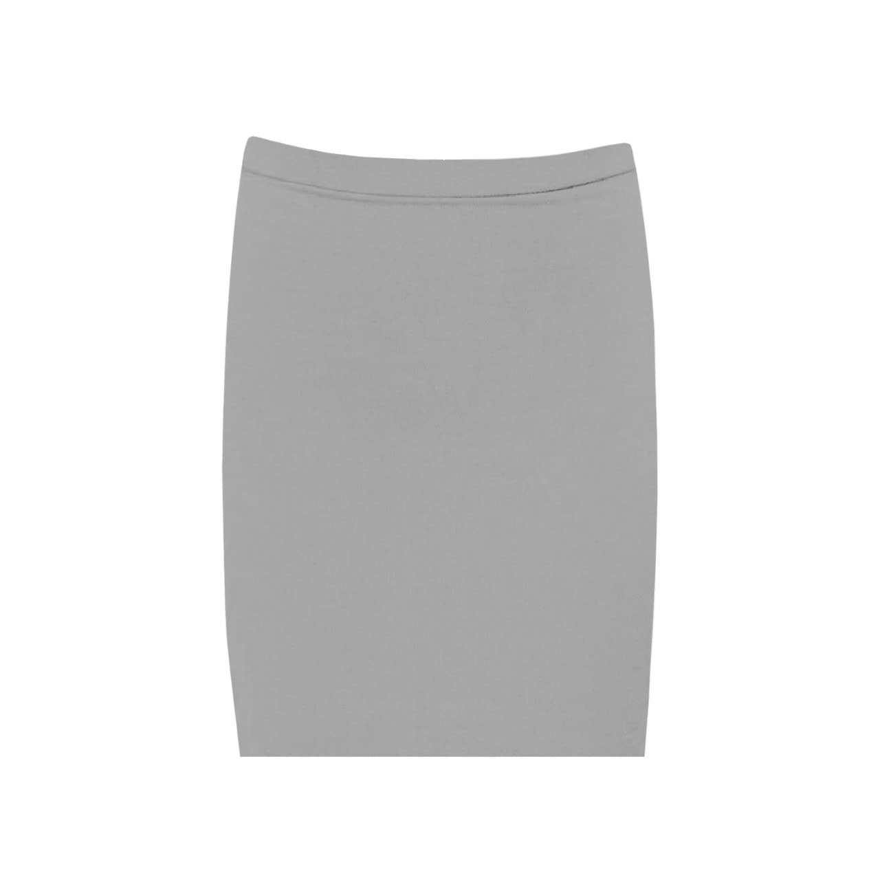 Ladies Plain Stretch Midi Pencil Skirt – High Waist Bodycon Office & Casual Stretch Skirt (Black)