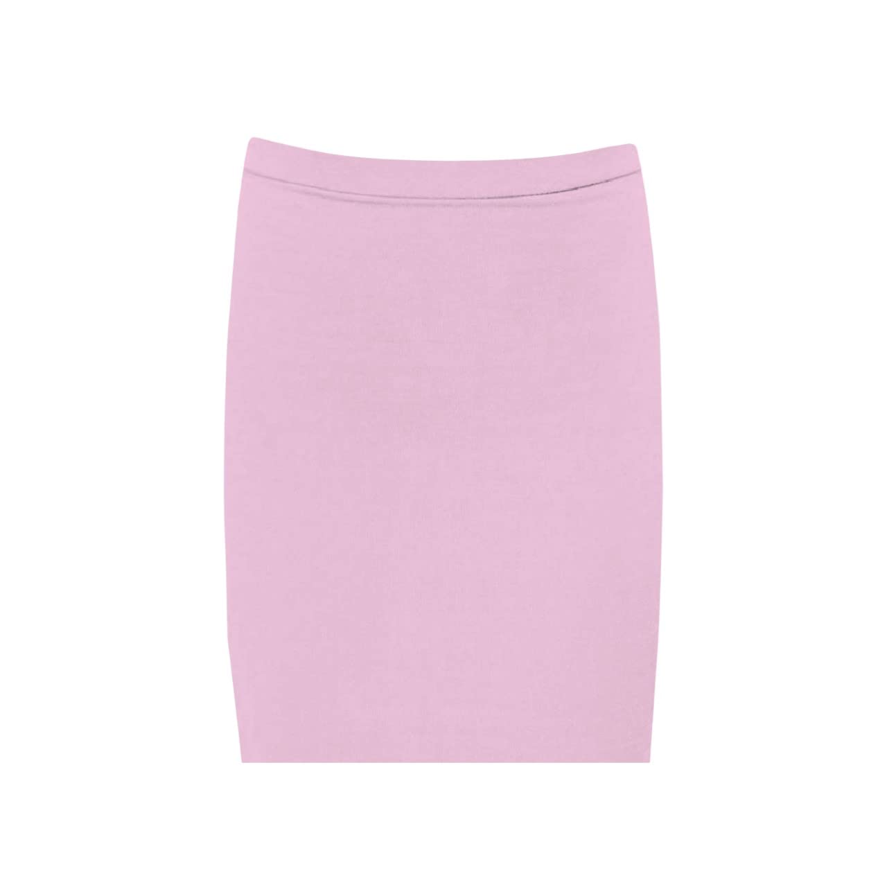 Ladies Plain Stretch Midi Pencil Skirt – High Waist Bodycon Office & Casual Stretch Skirt (Black)
