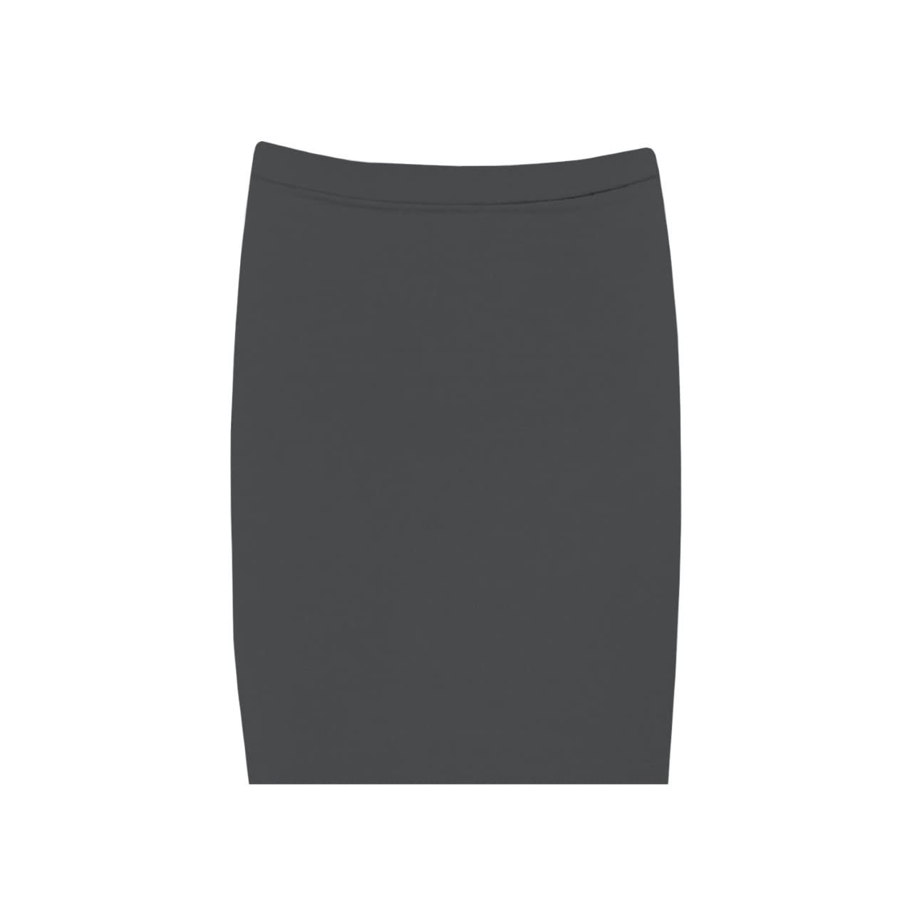 Ladies Plain Stretch Midi Pencil Skirt – High Waist Bodycon Office & Casual Stretch Skirt (Black)