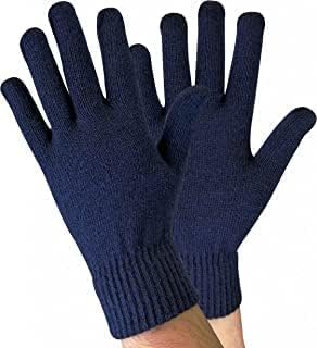 Thermal Gloves For Men For Casual Wear - Knitted Thermal Gloves Men - Soft Wool Knit Thermal Insulated Lining - Warm Gloves One Size - Made In UK