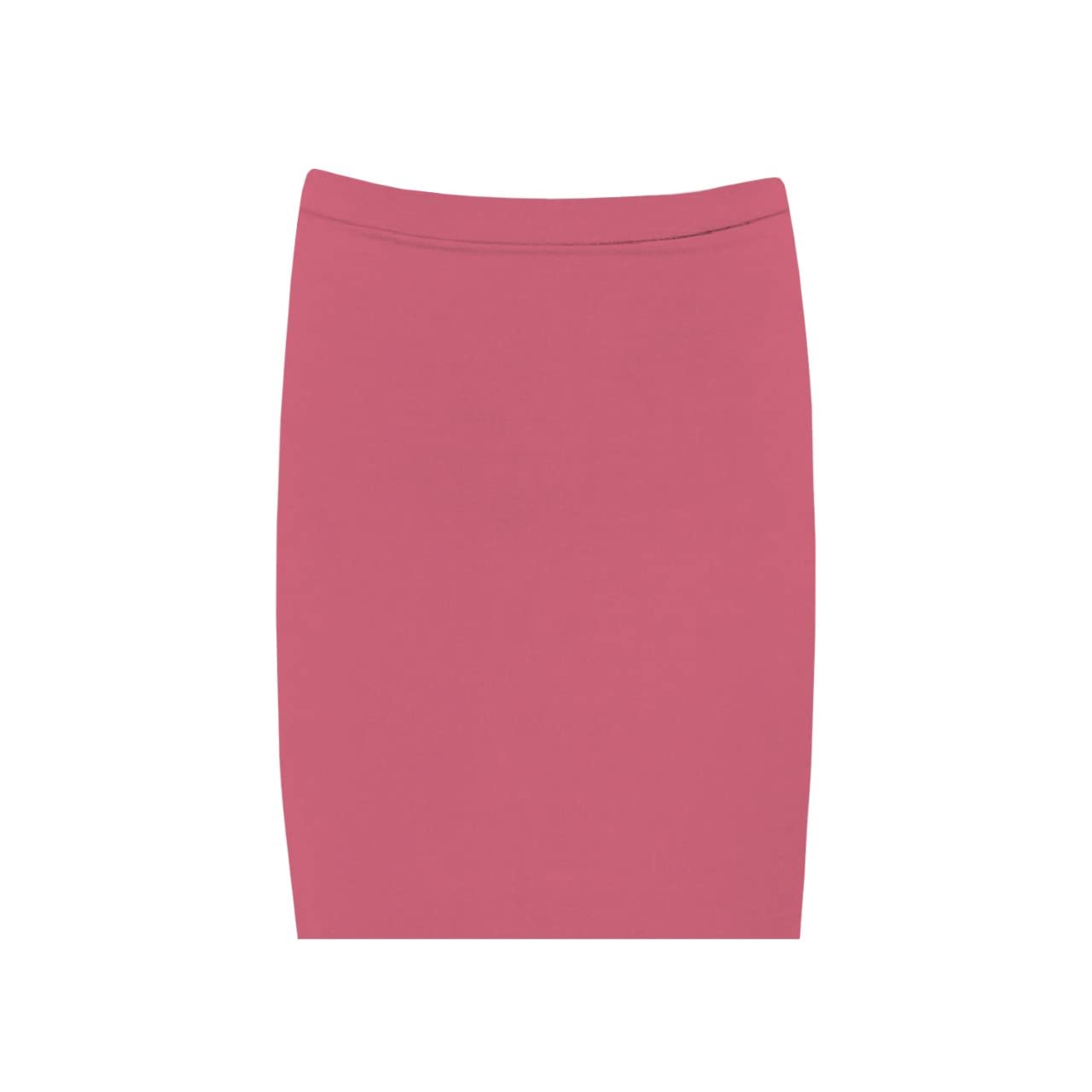 Ladies Plain Stretch Midi Pencil Skirt – High Waist Bodycon Office & Casual Stretch Skirt (Black)