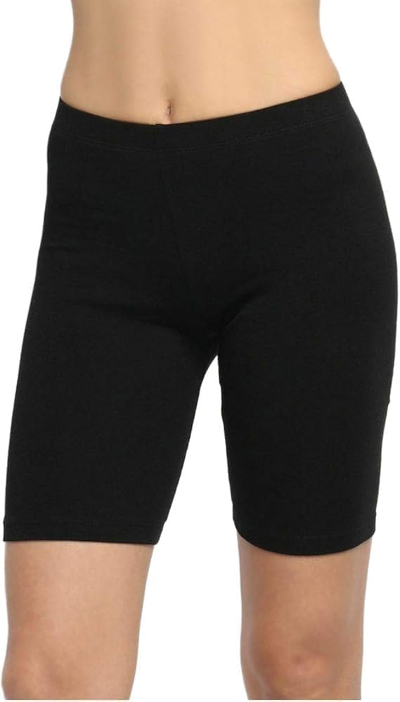 Womens Cycling Shorts - Breathable, Stretch Fit Bike Shorts - Black & White, Sizes S-3XL