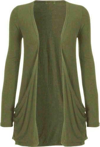 New Women Ladies Long Sleeve Boyfriend Cardigan with Pockets Plus Sizes 6-24