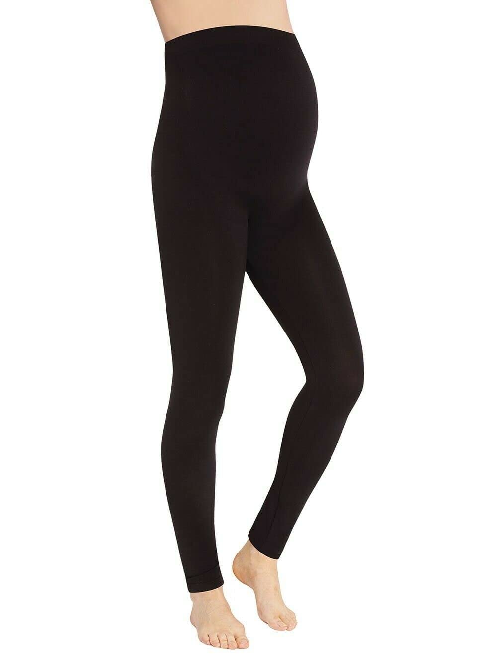 Ladies Maternity Over Bump Stretchy Adjustable Full Ankle Length Leggings