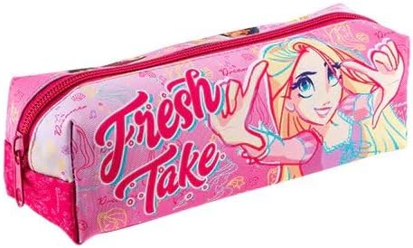 Disney Princess Kids Pencil Case – Pink Zipped Stationery Holder for Girls – Cinderella, Belle, Aurora & Tiana School Pen Bag – Back to School Essential