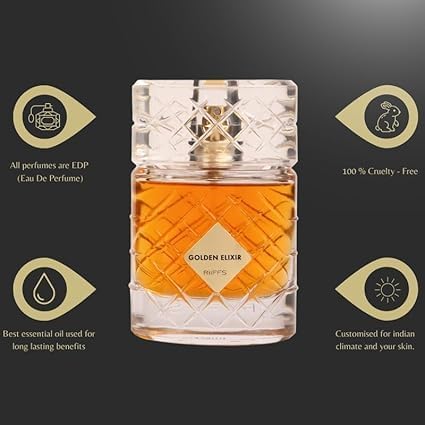 Golden Elixir Luxury Arabic Perfume 100ml – Long Lasting Oud & Amber Fragrance for Women