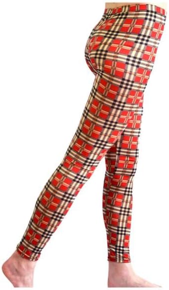Ladies Dogtooth & Tartan Leggings Womens Full Length Everyday Wear Soft & Comfortable Stretch Petite Size 6-10