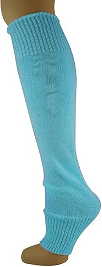Dance Plain Ribbed Leg Warmers – 80s Ballet Style Acrylic Stretch Warmers for Dance, Sports & Costume Parties