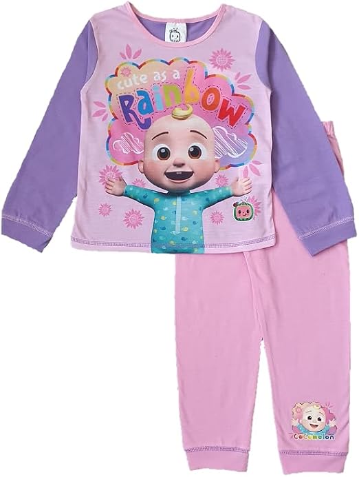 Kids Pyjama Set – CoComelon Long Sleeve Cotton Nightwear for Boys & Girls – Soft & Breathable Sleepwear Set (2–3 Years)