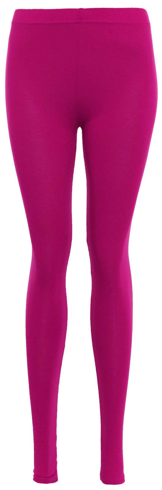 Women’s Full Length Black Leggings – High Waist Stretch Skinny Fit Cotton Ankle Leggings