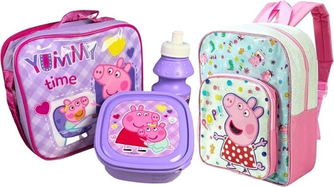 Kids 4-Piece Character School Set – Backpack, Lunch Bag, Drinks Bottle & Sandwich Box | Durable, Colourful & Perfect for School (Deluxe Batman)