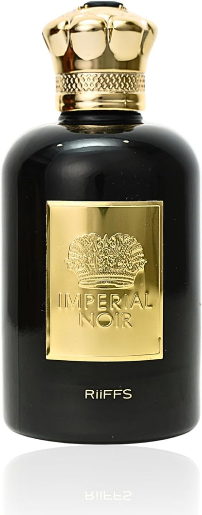 Imperial Noir by Riiffs – Dark Luxury Unisex Eau de Parfum | Long-Lasting Warm Spicy & Woody Fragrance | Bold, Sensual Evening Scent for Men & Women