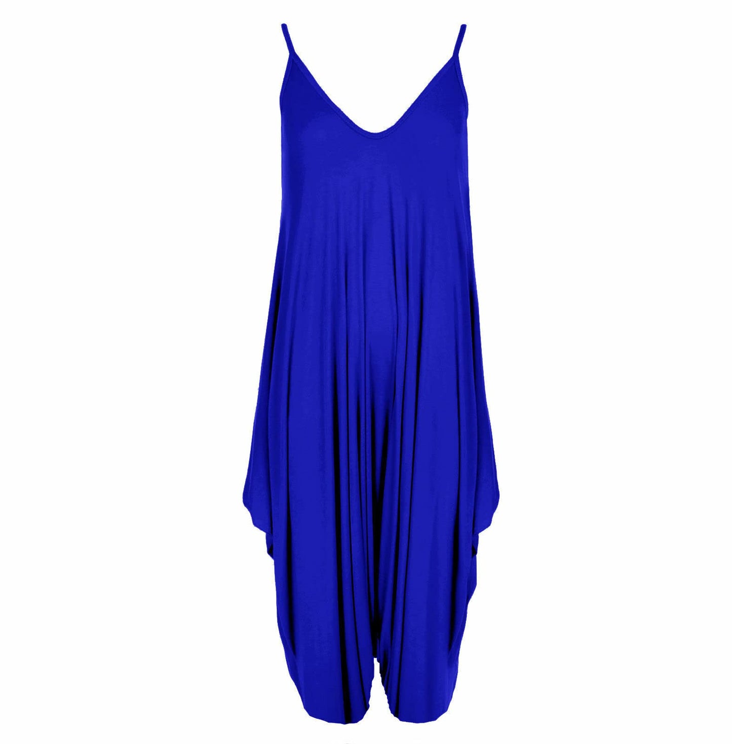 Women’s Long Sleeveless Jumpsuit – Casual V-Neck All-in-One Lagenlook Playsuit Romper