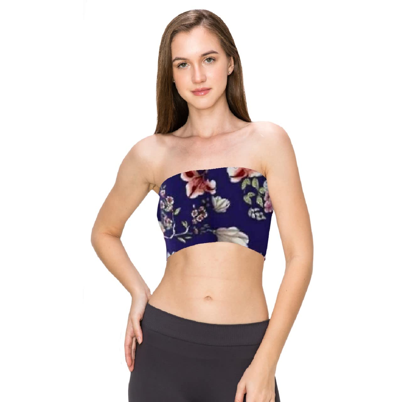 Women Bandeau Bra Crop - Comfortable Strapless Boob Tube for Girls, Women - Sexy Stretchy Wrapped Breast Bra
