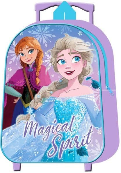 Disney Frozen Magical Spirit Standard Kids Trolley – Character Rolling Suitcase for Boys & Girls | Lightweight Pull-Along Travel Bag | Fun Disney Design | Durable Storage Case for School, Holidays