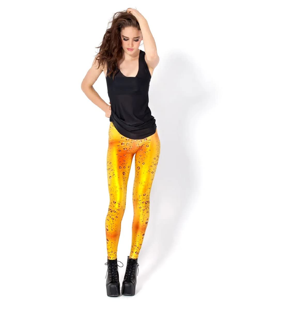 Women’s 3D Graphic Printed Stretch Leggings – High Waist Yoga, Gym & Casual Funky Trousers (Akhnaton Pharaoh Print)
