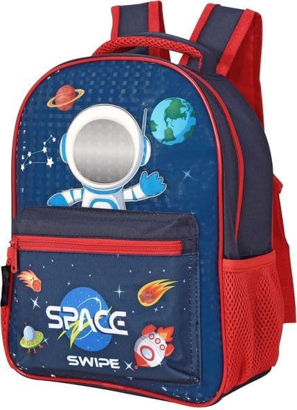 Kids 3-Piece Luggage Set – Trolley Bag (36x24x16cm), Backpack & Filled Pencil Case | Game Over, Robot Hero & Astronaut Designs | Rolling School & Travel Bag Set for Boys & Girls (Astronaut)