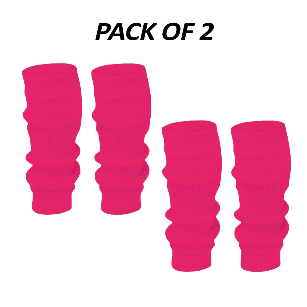 Dance Plain Ribbed Leg Warmers – 80s Ballet Style Acrylic Stretch Warmers for Dance, Sports & Costume Parties