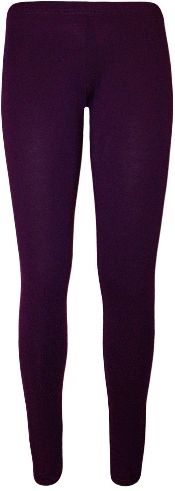 Women’s Full Length Black Leggings – High Waist Stretch Skinny Fit Cotton Ankle Leggings