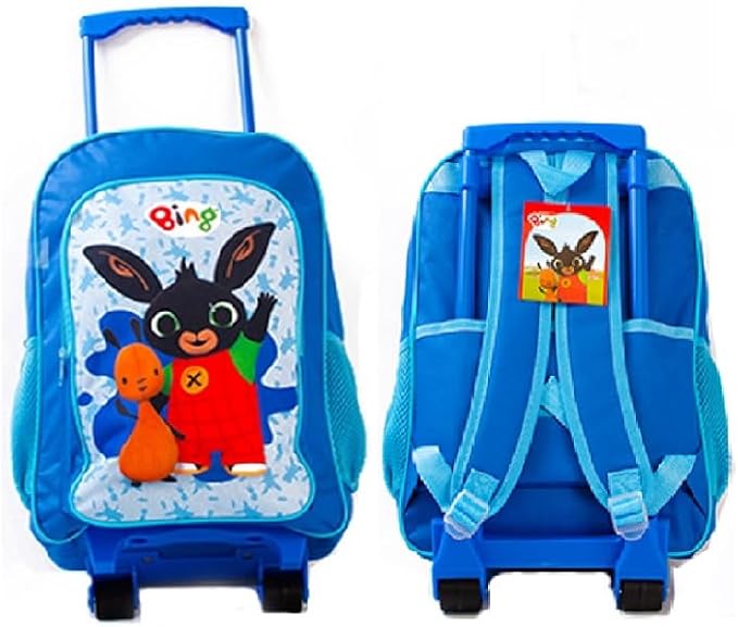 Top Linen Kids Travel Trolley Backpack - Wheeled Suitcase Rucksack Bag - Children Favourite Characters Foldable Carry-on Luggage Carrier Bag - Deluxe Avengers Team Trolley Bag