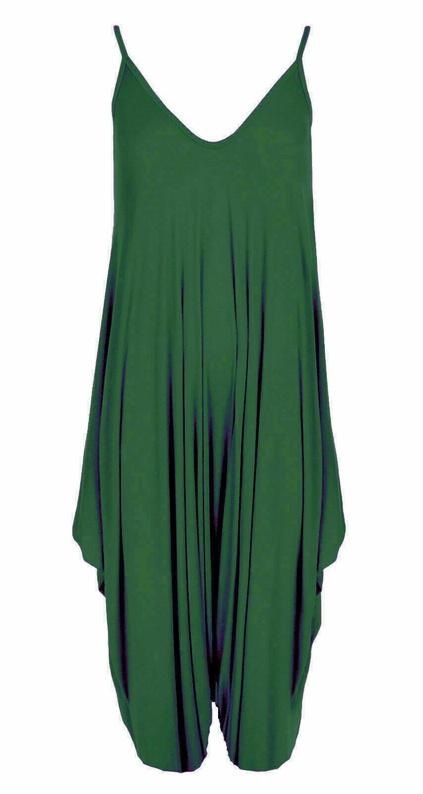 Women’s Long Sleeveless Jumpsuit – Casual V-Neck All-in-One Lagenlook Playsuit Romper