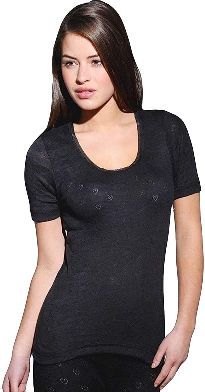Ladies Snowdrop Thermal Underwear - Cotton Soft Vest Tops & pantee, Long Johns - Round Neck Lace V Neck