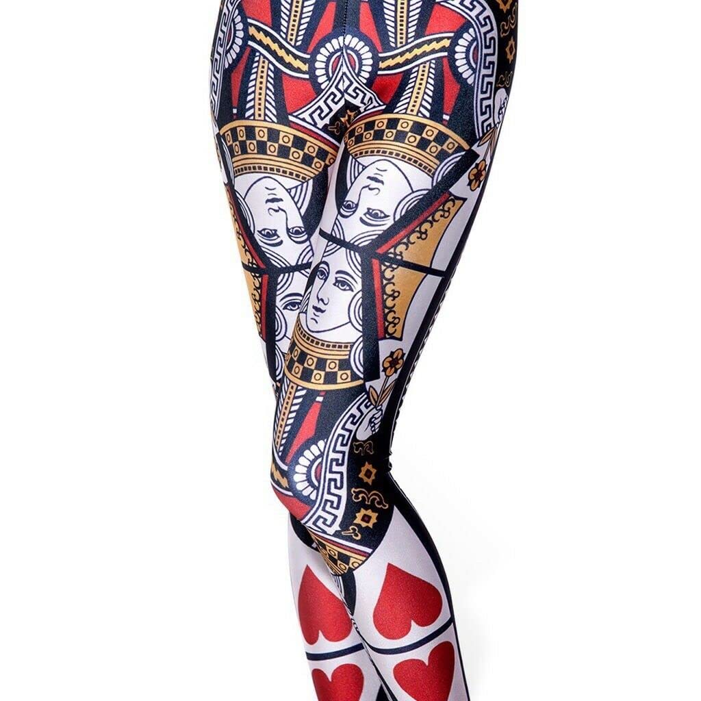 Women’s 3D Graphic Printed Stretch Leggings – High Waist Yoga, Gym & Casual Funky Trousers (Akhnaton Pharaoh Print)