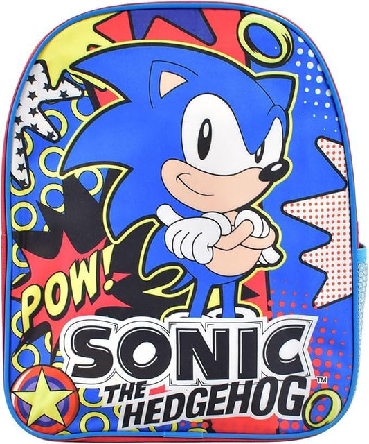 Children's Character Compatable with Sonic The Hedgehog Backpack Rucksack Boys School Nursery Travel Bag 29cm