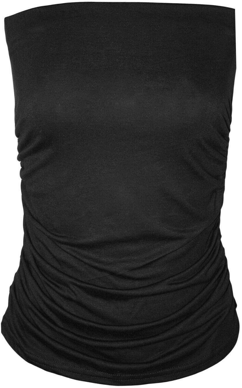 New Womens Ladies Vest Strapless Ruched Sleeveless Boob Tube Bandeau Top 8-26
