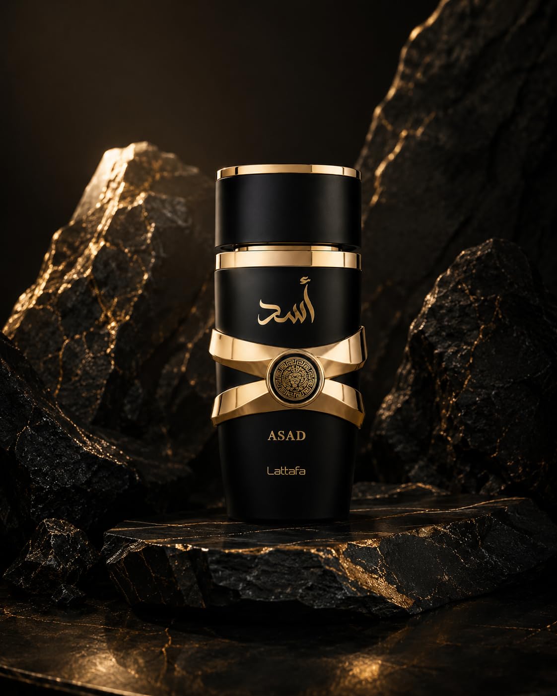 Latafa Asad Eau de Parfum 100ml – Luxury Arabic Perfume for Men, Long Lasting Spicy Vanilla Amber Fragrance, Strong Projection Designer Style Scent (Asad)