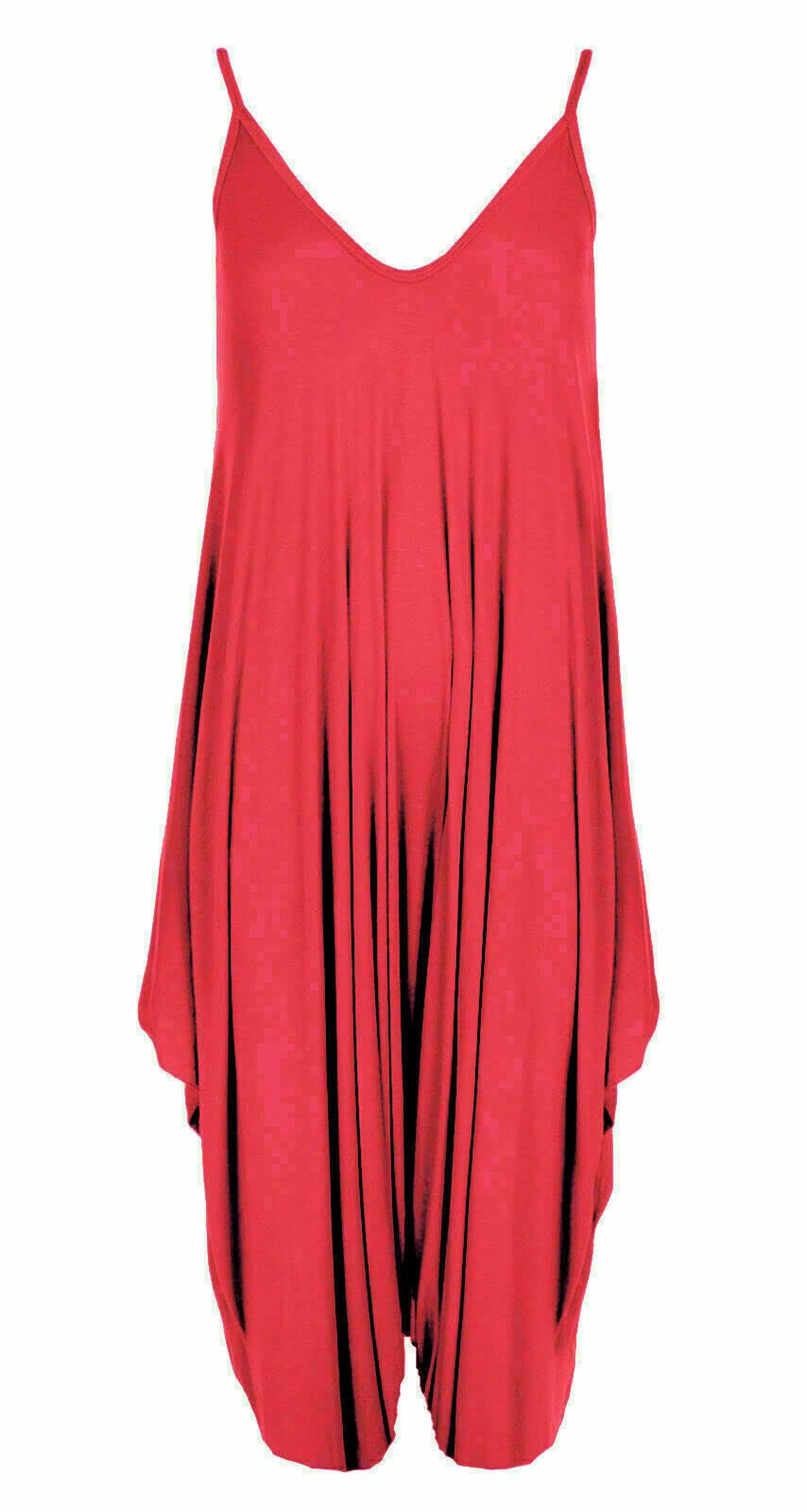 Women’s Long Sleeveless Jumpsuit – Casual V-Neck All-in-One Lagenlook Playsuit Romper