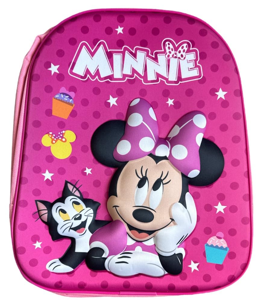 Children Cartoon Official Character Backpack For School - Lightweight Rucksack Travel Backpack Kids - 3D Disney Princess (Princess Vibes) Back Pack