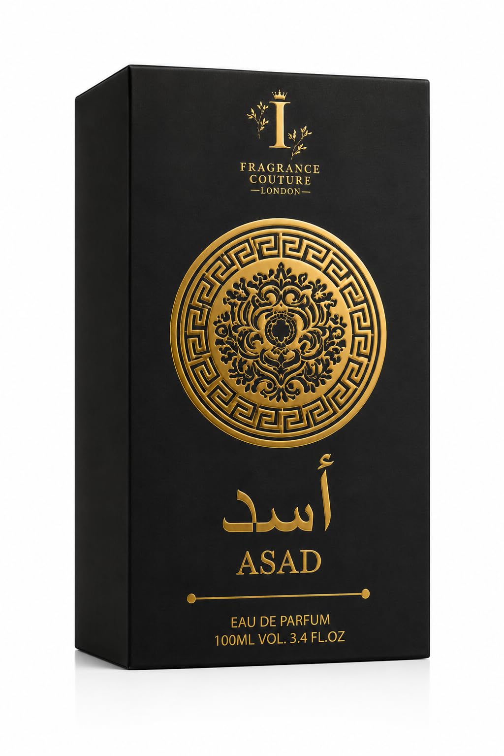 ASAD Luxury Arabic Perfume By Fragrance Couture for Men 100ml Eau de Parfum – Long Lasting Oud Amber Woody Spicy Fragrance – Intense Middle Eastern Cologne for Him (Asad Black)