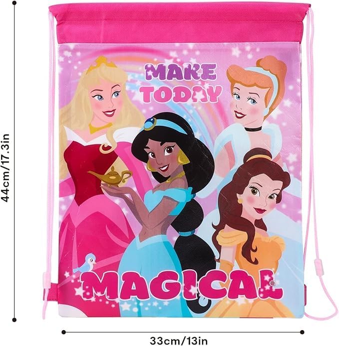 Princess Magical Pull String Bag Children P.E Gym Shoe Swimming Kit Drawstring Bag For Kids