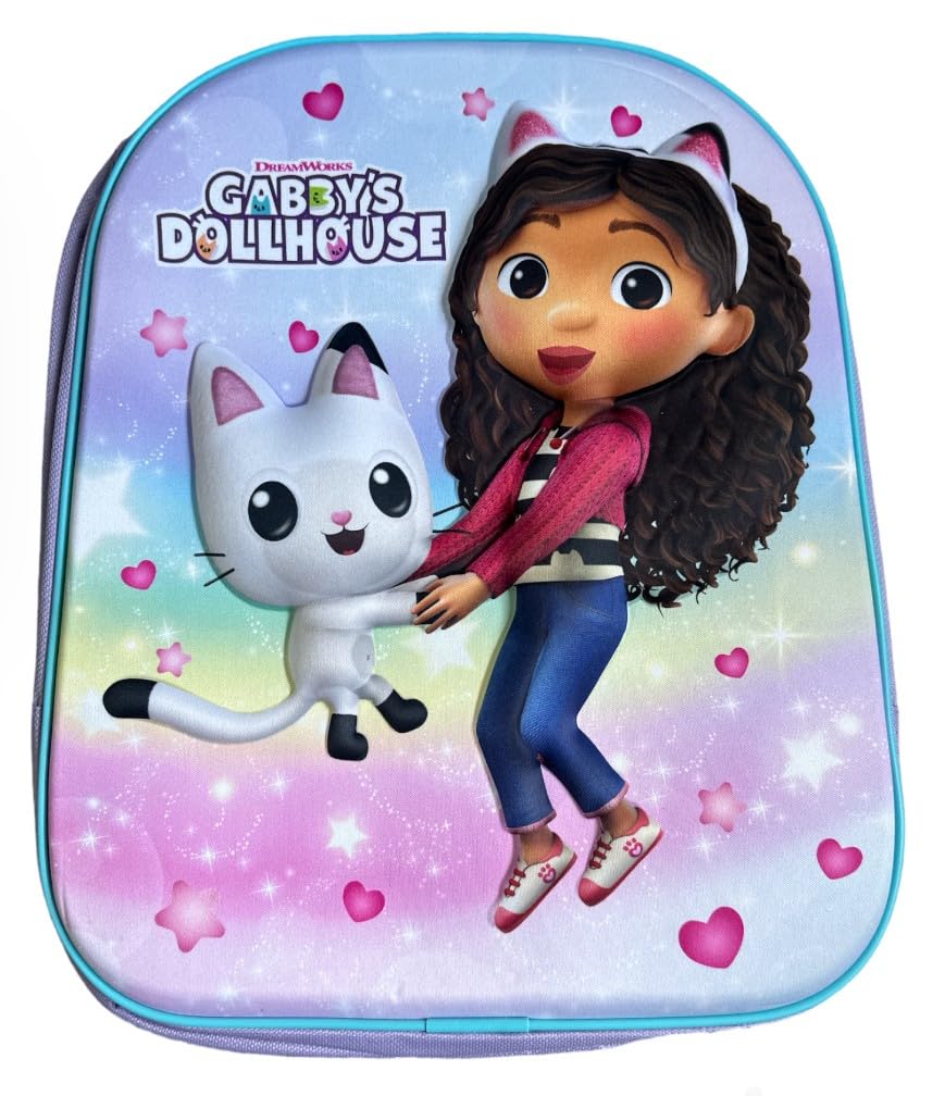 Children Cartoon Official Character Backpack For School - Lightweight Rucksack Travel Backpack Kids - 3D Disney Princess (Princess Vibes) Back Pack