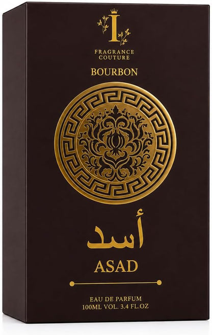 Asad Bourbon By Fragrance Couture Luxury Arabic Perfume for Men 100ml – Long Lasting Oud & Amber Fragrance