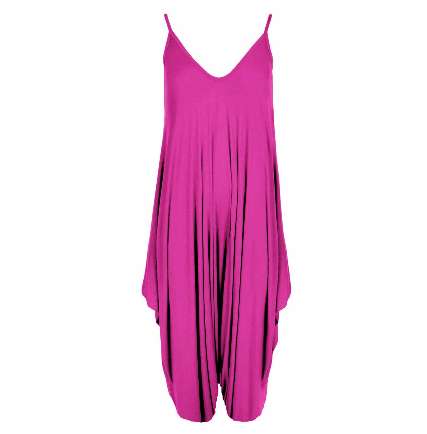 Women’s Long Sleeveless Jumpsuit – Casual V-Neck All-in-One Lagenlook Playsuit Romper