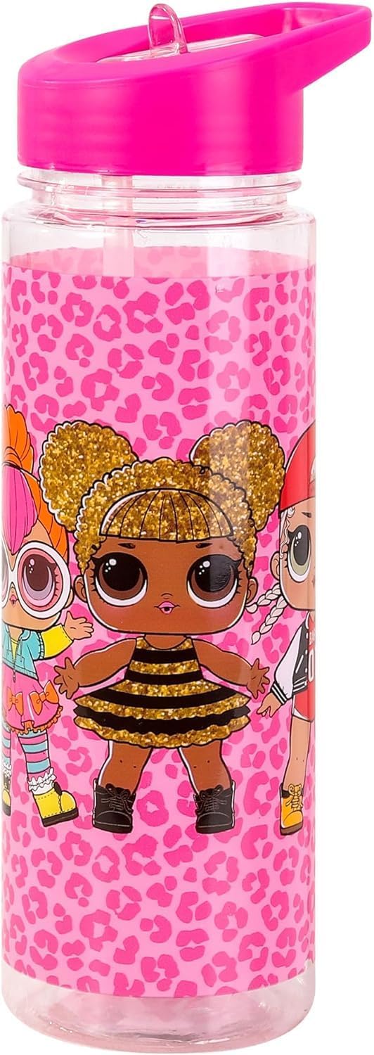 LOL Surpries 650ml Kids Water Bottles with Straw, Back to School Supplies Girls Water Bottle - Surpries Water Bottle For Girls Pink.