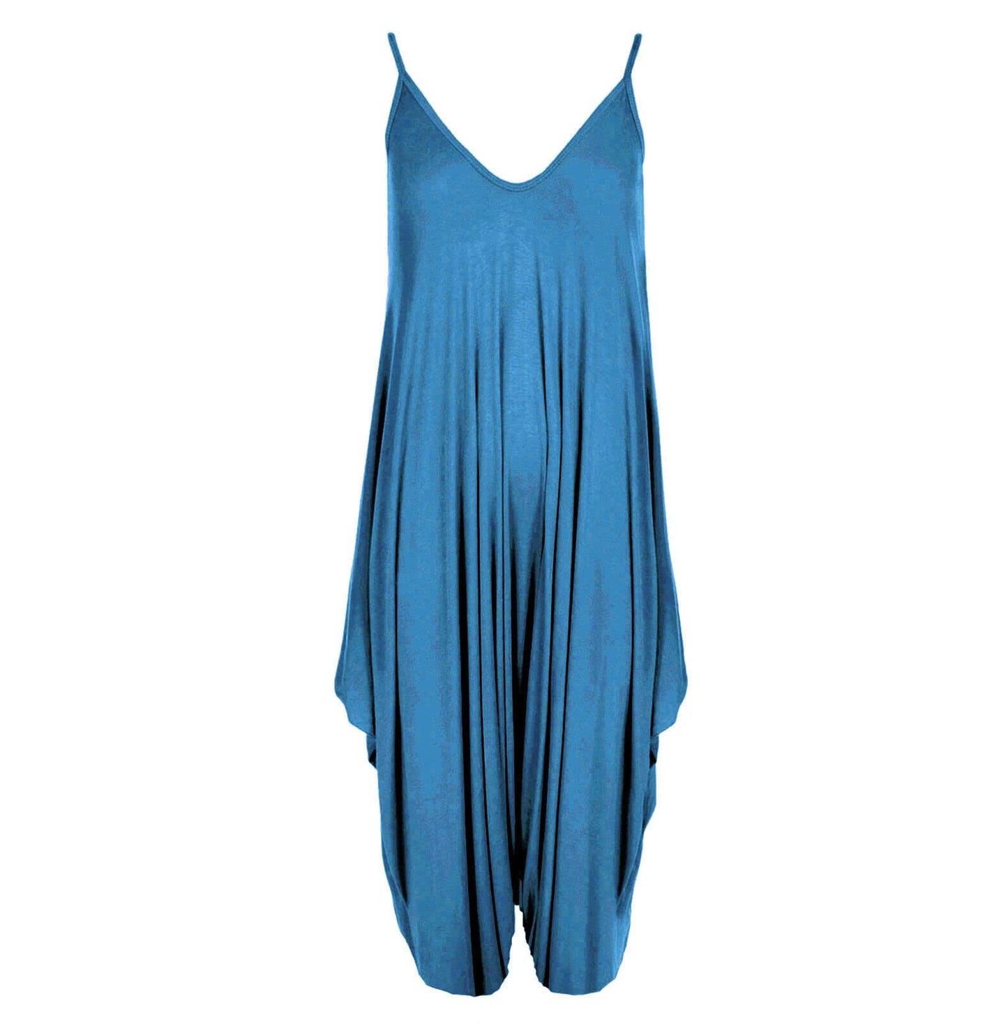 Women’s Long Sleeveless Jumpsuit – Casual V-Neck All-in-One Lagenlook Playsuit Romper