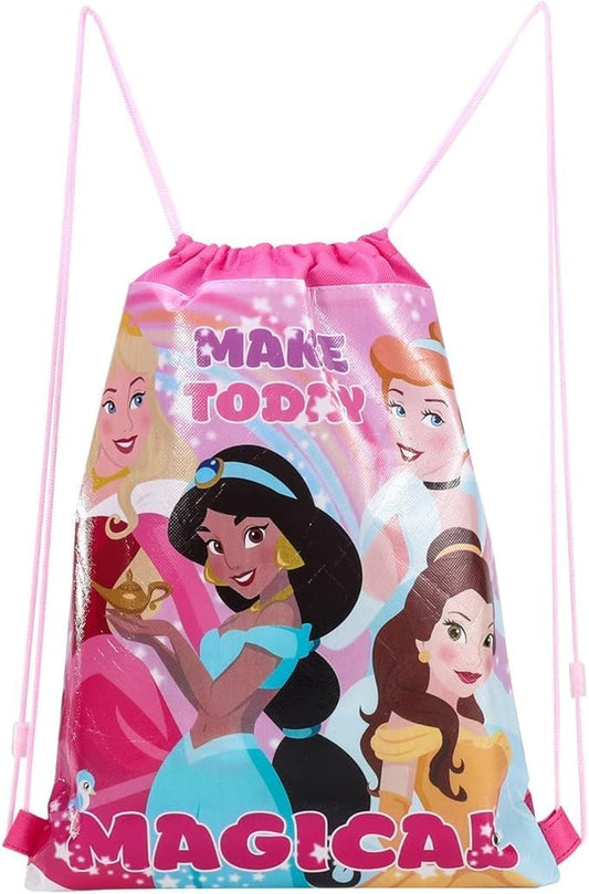 Princess Magical Pull String Bag Children P.E Gym Shoe Swimming Kit Drawstring Bag For Kids