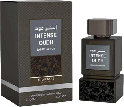 Intense Oudh by Milestone – Rich Oud Wood Unisex Eau de Parfum | Long-Lasting Warm Spicy & Smoky Fragrance | Luxury Arabian-Inspired Scent for Men & Women