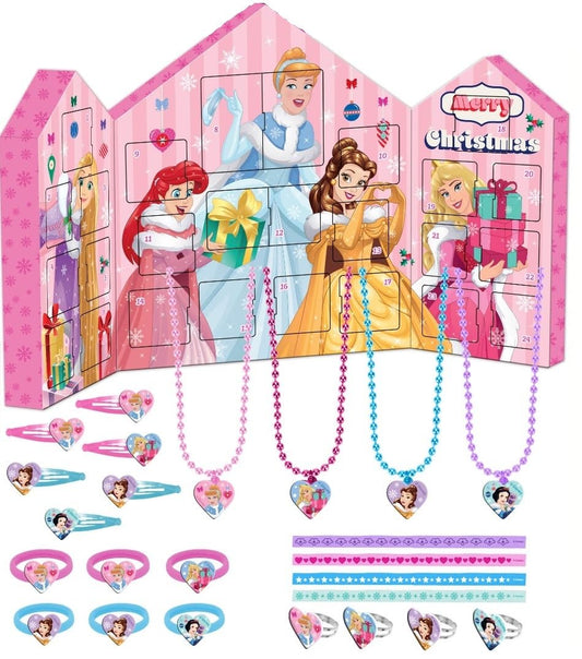 TDL Disney Princess Advent Calendar 2025, 24 Surprise Accessories, Kids Gift (Princess)
