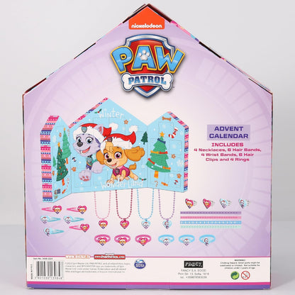 Girls Paw Patrol Advent Calendar Kids Skye & Everest Jewellery Accessories Beauty Gifts Christmas Countdown Festive Gift Set