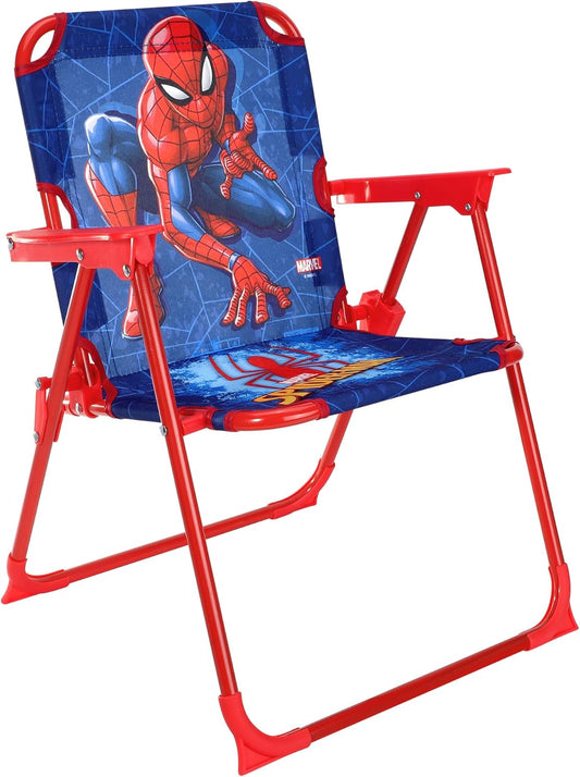 Quickdraw Spiderman Folding Chair Kids Camping Beach Chair Adjustable Foldable Garden Deck Seat For Children Marvel Superhero Design
