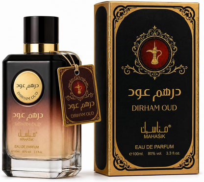 Dirham Oud Eau de Parfum 100ml – Luxury Arabic Oud Perfume – Long Lasting Oriental Woody Fragrance for Men & Women