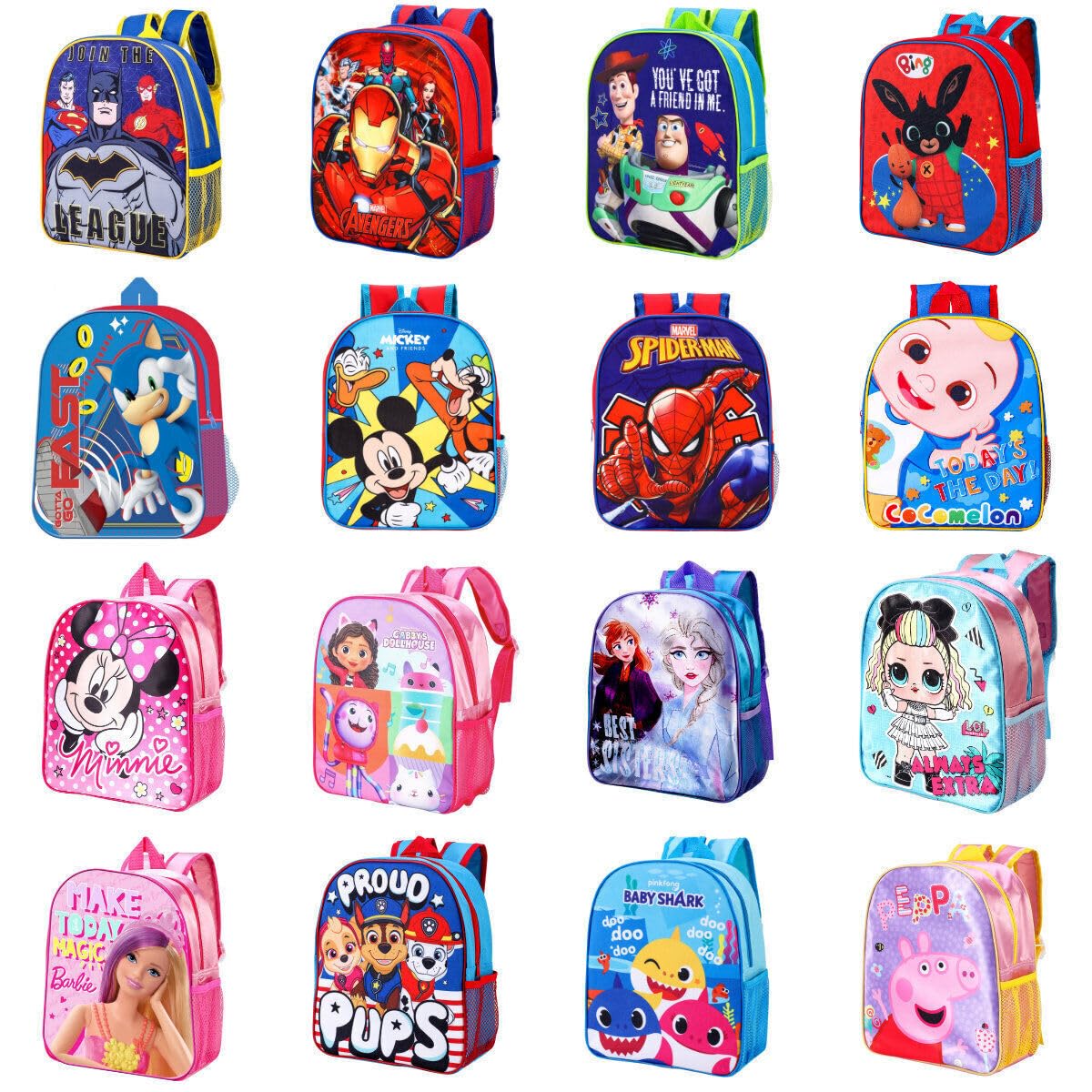 Children Cartoon Official Character Backpack For School - Lightweight Rucksack Travel Backpack Kids - 3D Disney Princess (Princess Vibes) Back Pack