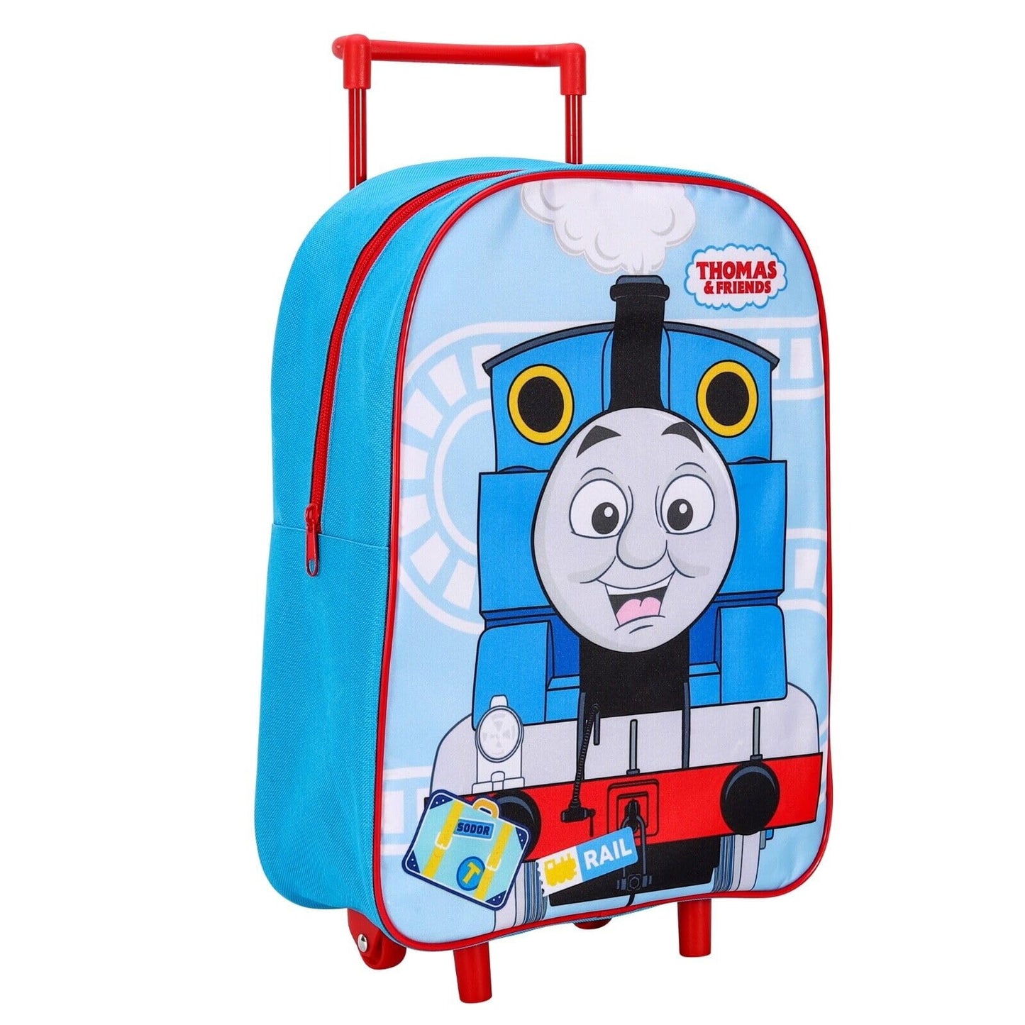 Top Linen Kids Travel Trolley Backpack - Wheeled Suitcase Rucksack Bag - Children Favourite Characters Foldable Carry-on Luggage Carrier Bag - Deluxe Avengers Team Trolley Bag